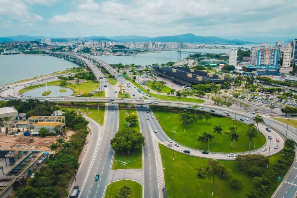Downtown Florianópolis, one of the best places to visit in Brazil this summer for culture and coastal charm