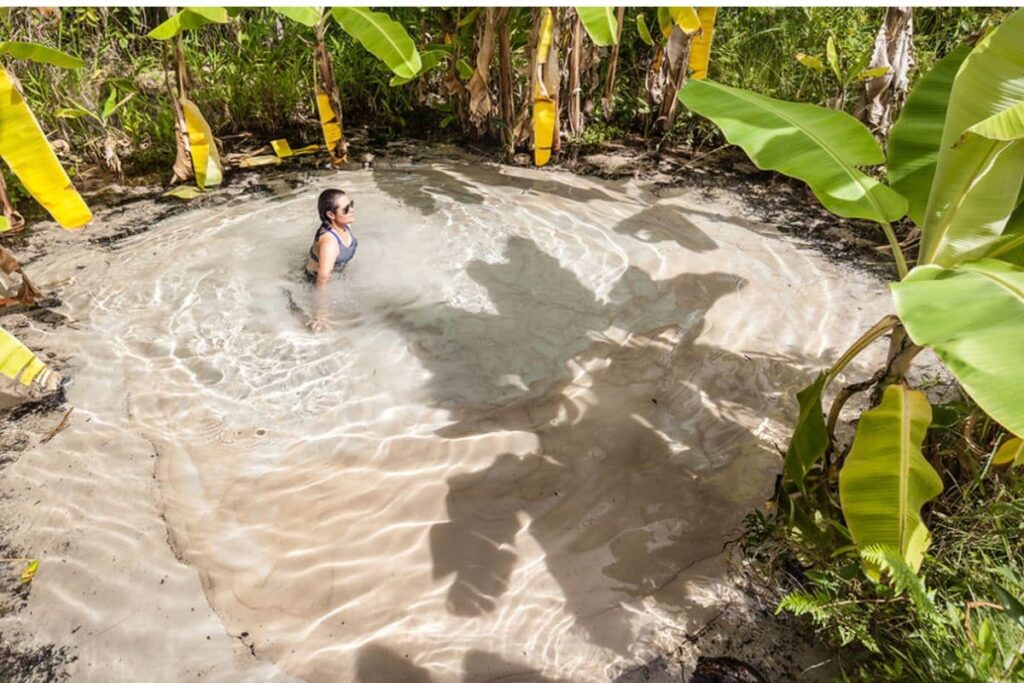 Large springs with crystal clear water